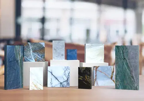 Sample Marmer Countertops Materials: Quartz, Marble, Granite Types & Colors